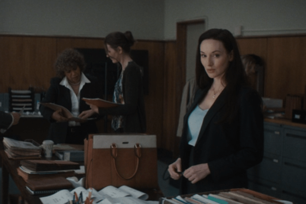 Sonja in court, checking out Matt. From Daredevil: Born Again